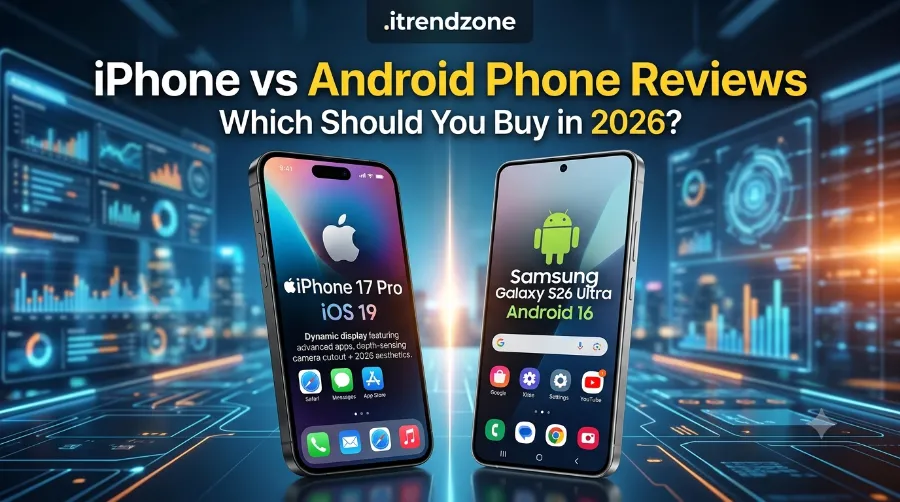 iPhone vs Android, best phone reviews 2026, iPhone 17, Samsung Galaxy S26, Google Pixel 10, smartphone buying guide, Android phones 2026, iOS vs Android