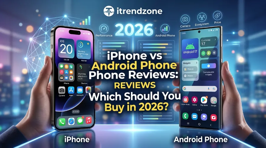 Confused about iPhone vs Android in 2026? We compare cameras, battery, AI, and price to help you pick the right phone today. Meta Key Phrase: best phone reviews 2026 iphone vs android
