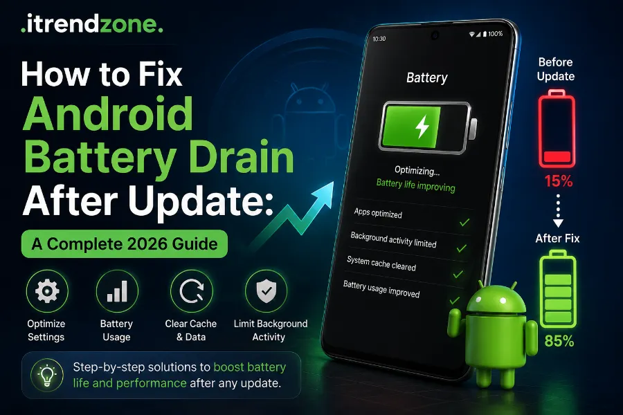  how to fix android battery drain after update