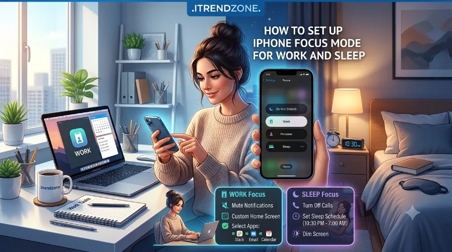 how to set up iPhone Focus Mode for work and sleep