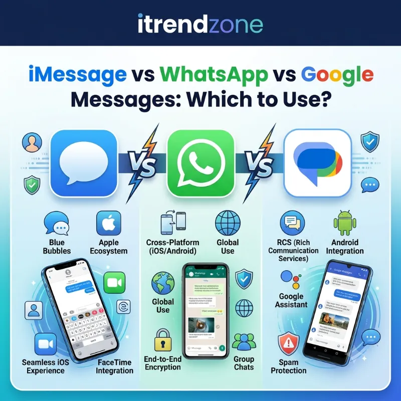 imessage vs whatsapp vs google messages comparison