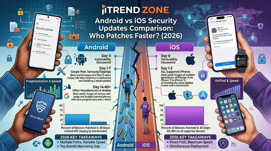 android ios security updates comparison