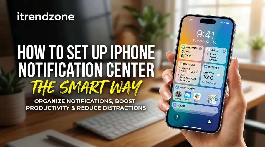 iphone notification center setup