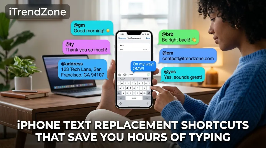 iphone text replacement shortcuts